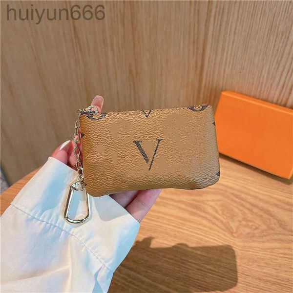 

designers mini coin purse keychain fashion womens mens luxury credit card holder coin purse wallet ring keychain accessories, Silver