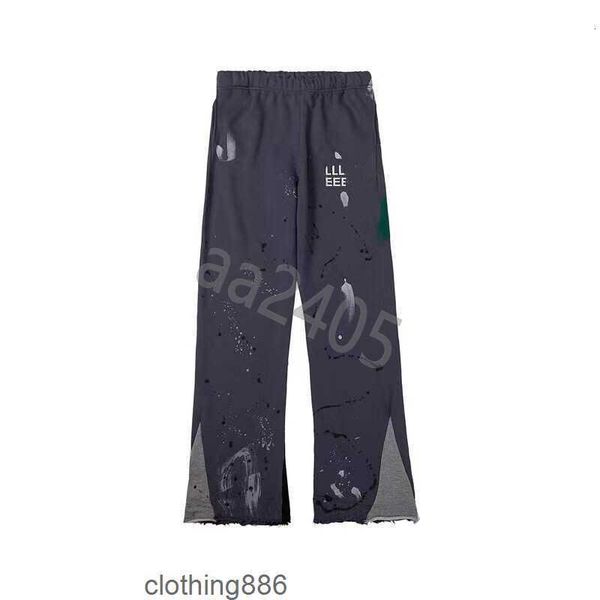 

designer men's pants galleryes depts multi panel flared pants women sports loose high street casual sweatpants vintage trousers hip hop, Black