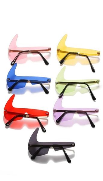 

brand desinger sunglasses personality rimless sun glasse eyewear goggles masquerade eyeglasses party ornamental a9195543, White;black