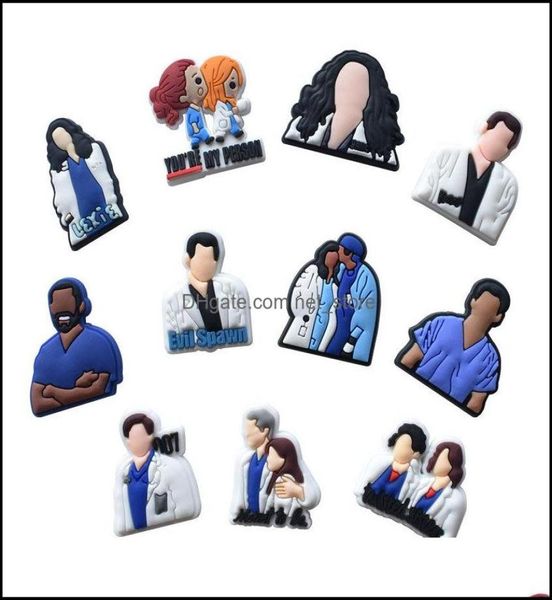 

trainee doctor shoe decoration charm accessories jibitz for charms soft rubber buttons buckle drop delivery 2021 parts shoes ufx6750691, White;pink
