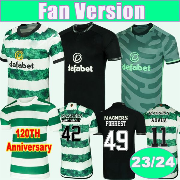 

23 24 mcgregor abada mens soccer jerseys 120th anniversary daizen turnbull forrest ajeti johnston home away 3rd football shirts short sleeve, Black;yellow