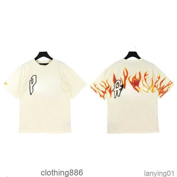

pa flame 3d printed short sleeved t shirt men women sweatshirt plam designer tshirt fashion tshirts oversize pullover tee round-neck t-shirt, White;black