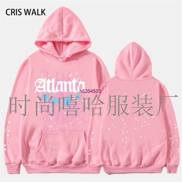 

vr93 2023 men and women hoodies fashion spider web sp5der 55555 comforters sets hip hop singer letter couples spring autumn sweater wear out, Black