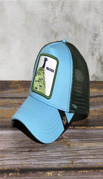 

summer trucker hat with snapbacks and animal embroidery for adults mens womens adjustable curved baseball caps designer sun vi6040036, Blue;gray