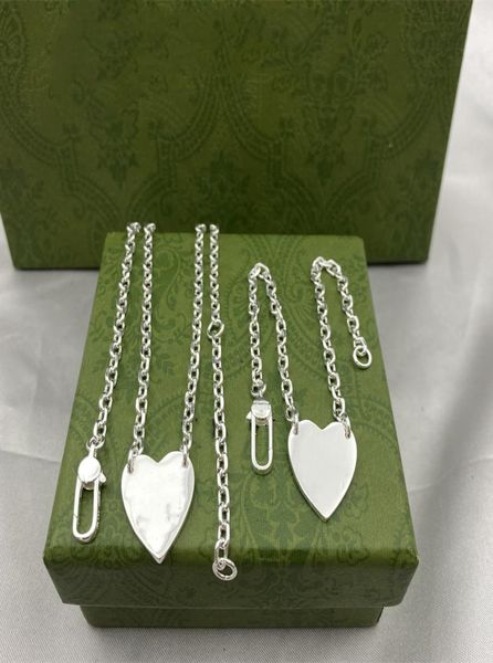 

luxury designer bracelet bangles 925 silver lover heart necklaes chain necklace fashion jewelry8518139, Black