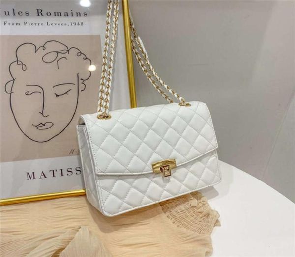 

handbag white women039s 2021 summer fashion one shoulder messenger bag lingge chain net red ins small square7149529