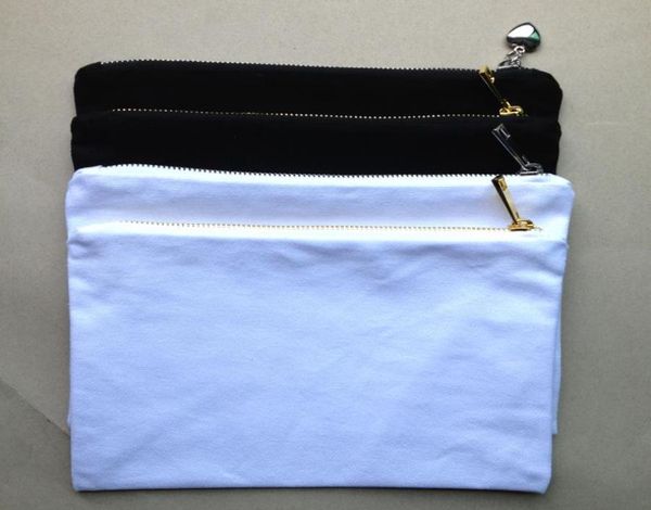 

12oz blackwhite cotton canvas makeup bag with goldsilver zip and matching color lining blank cosmetic bags toiletry pouch7080963
