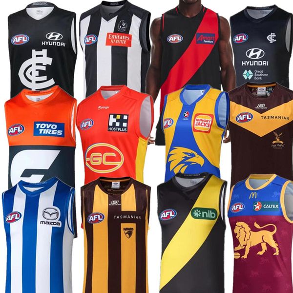

afl port adelaide crows karnten jersey sportswear essendon bombers st kilda brisbane lions fremantle dockers tank gold coast suns hawthorn h, Black;yellow