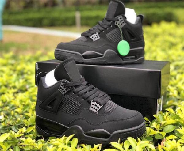 

4 black cat men shoes metallic purple 4s bred sail white sports shoes with box cu1110010 size 40464003392