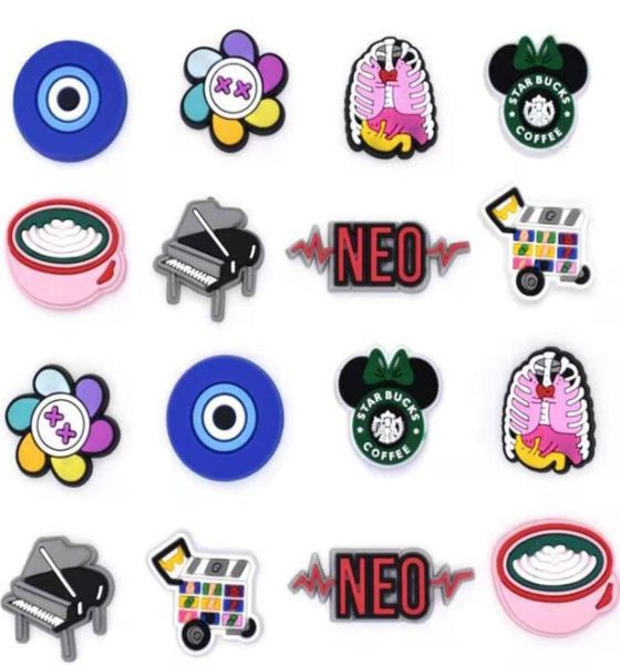 

pvc soft rubber charms decoration buckle accessories cute cartoon garden shoe ornament wristband gift6463467, White;pink