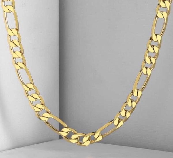 

wide mens boys figaro necklace chain gold filled gf fashion jewelry gn18 chains1122066, Silver