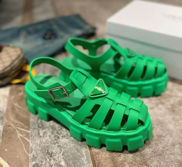 

milan designer sandals women shoes luxury rubber sandals size 3541 model jf033586663, Black