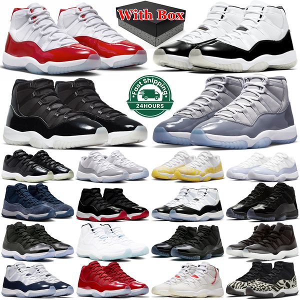 

jumpman 11 with box 11s basketball shoes men women cherry dmp cool cement grey jubilee 25th anniversary bred concord low 72-10 mens trainers
