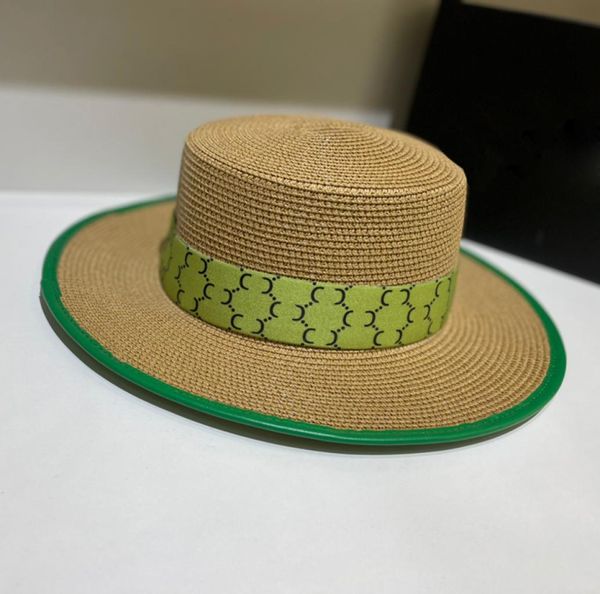 

fashion affordable straw hats woman summer vintage outdoor sun protection designer cap solid color breathable caps bandage wide br5820114, Blue;gray