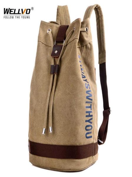 

canvas backpack men large lapback pack men039s travel bags bucket rucksack bookbag sport bagpack big packing cubes x2141c 21131957