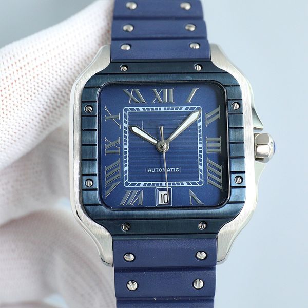 

Ca Square men Watch 40mm Geneva original quartz watch rubber band stainless steel case fashion luxury Mens Watch sports men's watch Montre De Luxe Factory Gift watch, 13