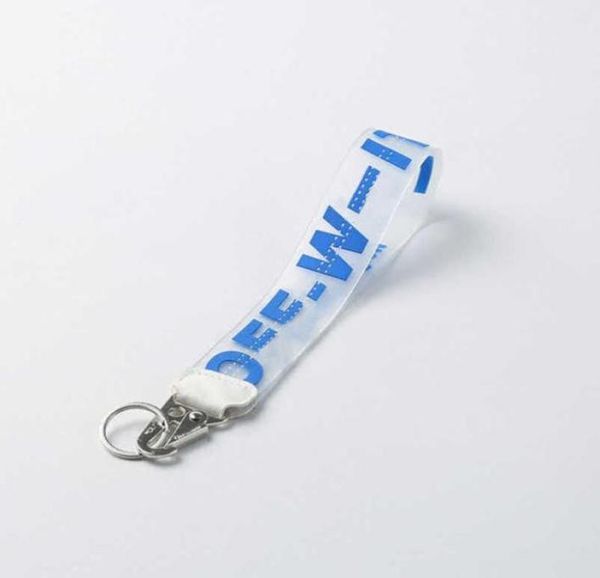 

luxury white key rings brand keychains clear rubber jelly letter print keys ring fashion men women canvas keychain camera pendant 7632122, Silver