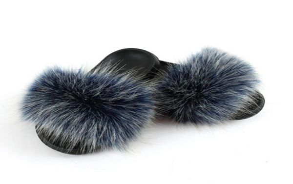 

kid toddler faux fox fur slippers sandals summer girl child furry fluffy fuzzy 2020 fashion outdoor slip on openback toeless fros7094066, Black