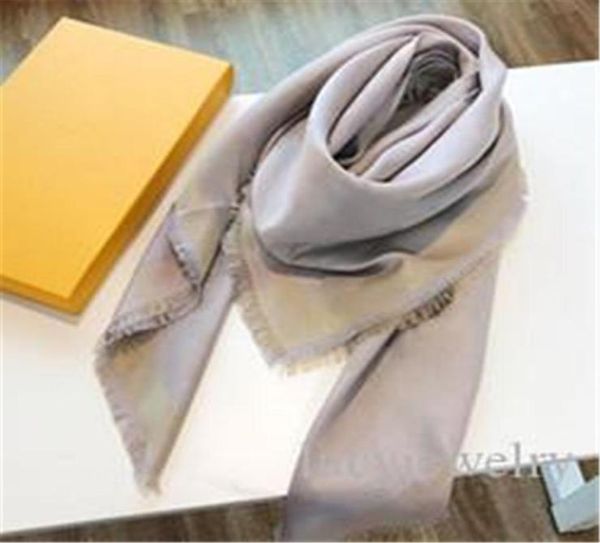 

140x140cm silk scarves 4 season scarf man women shawl long neck 4 leaf clovers scarf 4 color 377141, Blue;gray