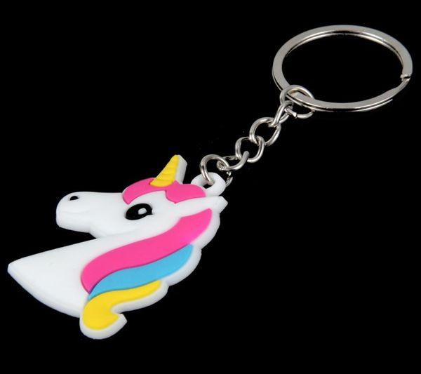 

unicorn keychain keyring cellphone charms handbag pendant kids gift toys phone decoration accessory horse key ring wcw0608969079, Silver