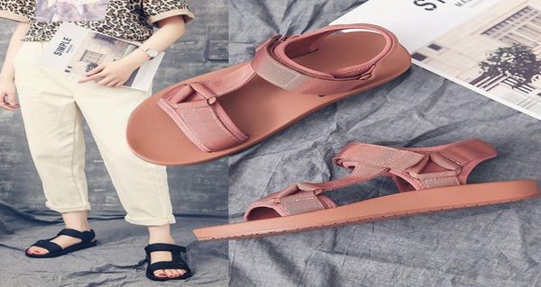 

fashion2019 sandals uniqlo xia baida student pregnant nonslip flat bottom magic put the shoes woman3582757, Black
