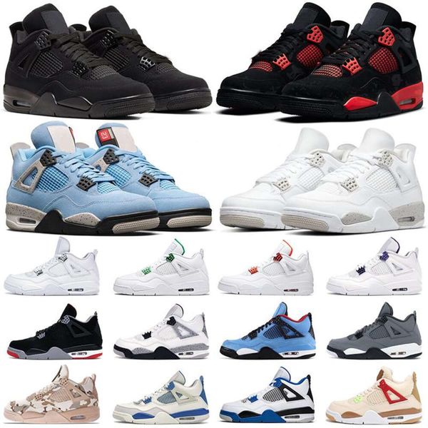 

red 2023 thunder 4s jumpman basketball shoes for men women university blue black cat bred cement cool grey motosports mens trainers sports