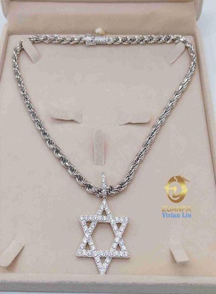 

vvs moissanite clasp sterling silver 925 rope chain012342104856