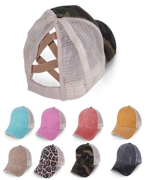 

ponytail baseball cap criss washed cotton trucker caps summer snapback hat sport hip hop visor ooa80955262143, Blue;gray