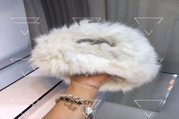 

2022 fashion super fairy hair band women autumnwinter warm headdress headgear headband luxury plush headband without box1379585, Silver