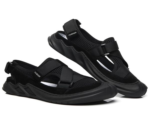 

sandals sandalia para for sport shoes hombre 2020 sandel mens zandalias ete sandali sandalsslippers work leather roman heren de4221688, Black