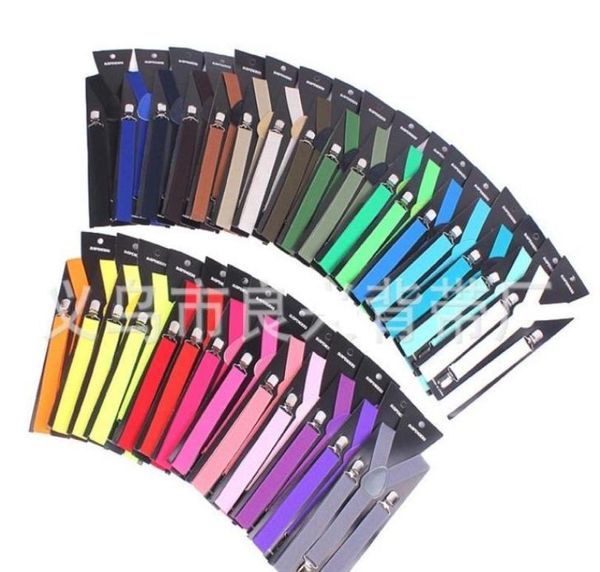 

600pcs 2016 suspender clip on adjustable braces candy pants yback elastic suspender braces men suspenders 7435179, Black;white