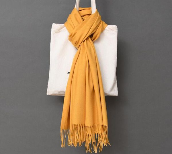 

autumn and winter scarf female imitation cashmere scarves shawl thick solid color wraps for women dhl1413331, Blue;gray