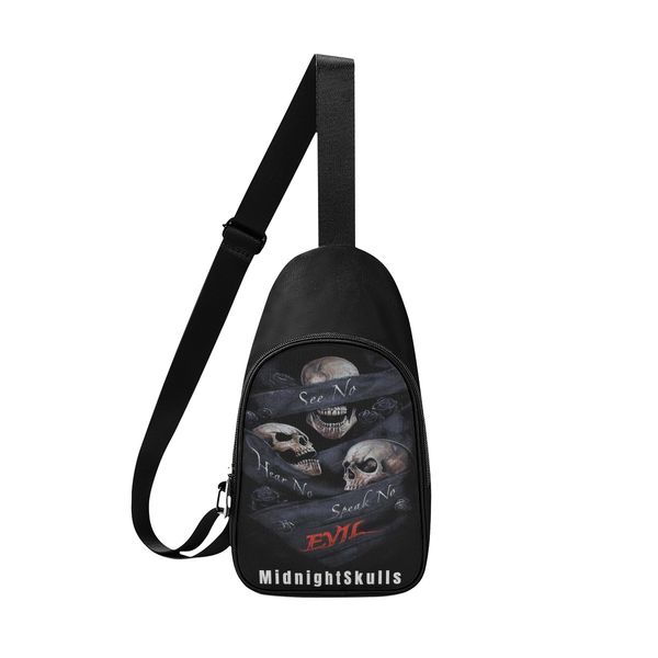 

diy custom men's chest bags women's shoulder bags chest bags black clovely production of personalized exclusive custom couple gift