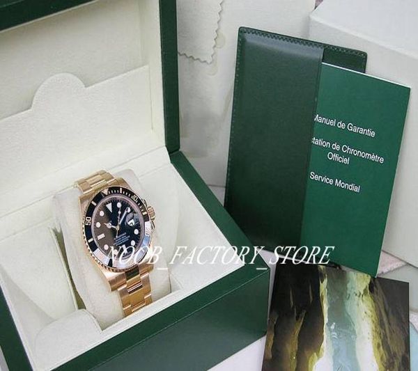 

new factory s men watch 2813 automatic movement 40mm new style mens 18k yellow gold black ceramic model 116618 with original b7492613, Slivery;black