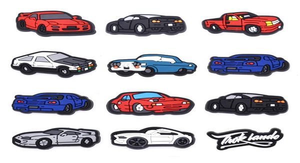 

popular cute different car shoe charms saloon car racing van shoe decorations fit christmas gift for kids7901880, White;pink