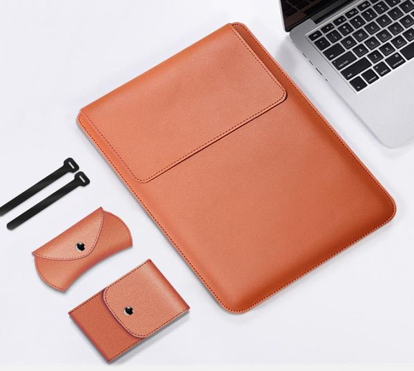 

pu leather sleeve bag case for macbook air pro 11 12 13 14 15 16 cover a1466 liner sleeve for macbook air m1 case 2204278303069