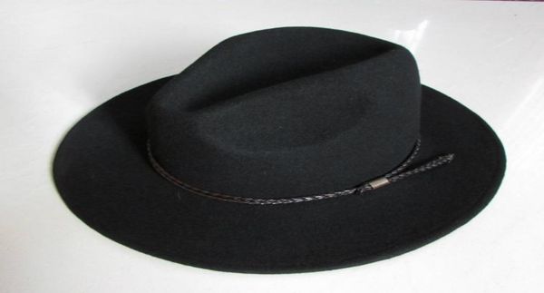 

new 100 wool waterproof fedoras hat men039s wrinkle equestrian hat wide brim knight cowboy wool cap gentleman b81213214450, Blue;gray
