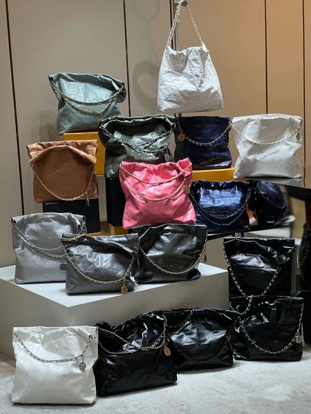 

10a tier mirror quality 22 quilted tote handbag women 39 medium shopping bag real leather bucket caramel purse luxury designer calfskin shou