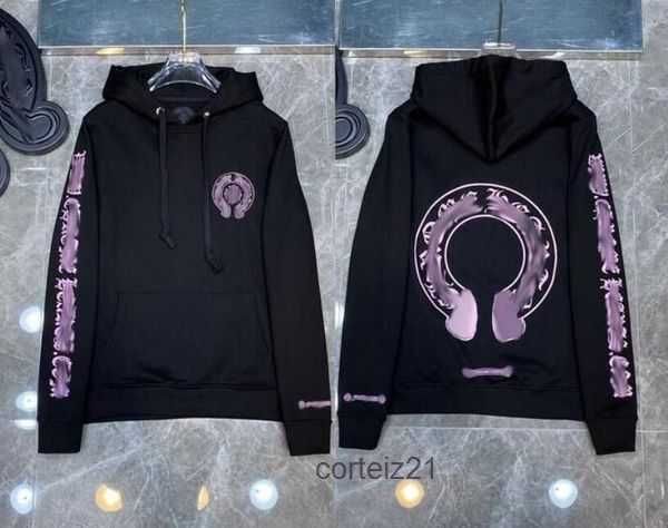 

fashion luxury womens jackets designer zipper sweatshirts heart horseshoe cross print brand ch hoodies men coat casual pullover loose sweate, Black
