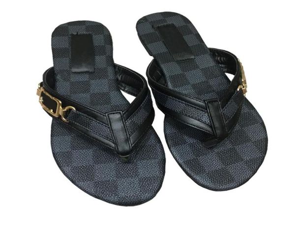

beach slippers classic summer designer fashion flops leather lady slides women shoes el bath ladies sandals large size4446136, Black