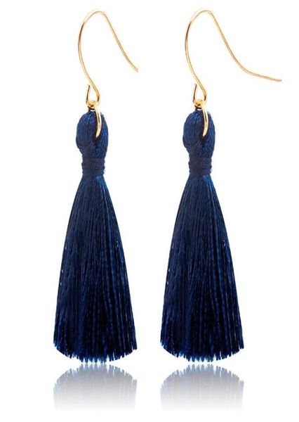 

sapphire blue fashion sweet tassels earring fashion golden fish ear hook antique dangle chandelier women pendant earrings party je3816522, Silver