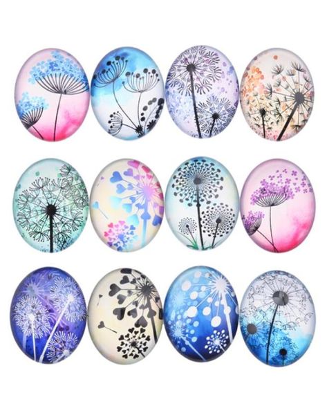 

mix dandelion po round glass cabochon 8mm 10mm 12mm 20mm 25mm 30mm diy flatback jewelry findings for earrings pendants making1507133, Blue;slivery