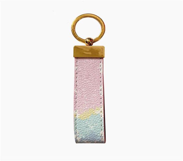 

share to be partner designer keychain key chain buckle keychains wristlet fashion brand luxury leather keyring pendant flower gift5888238, Silver