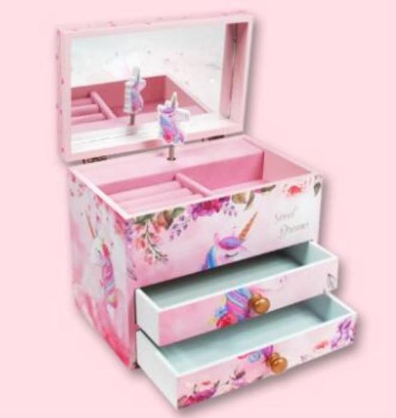 

children jewelry box korean princess small ear stud storage box5081946, Black;white