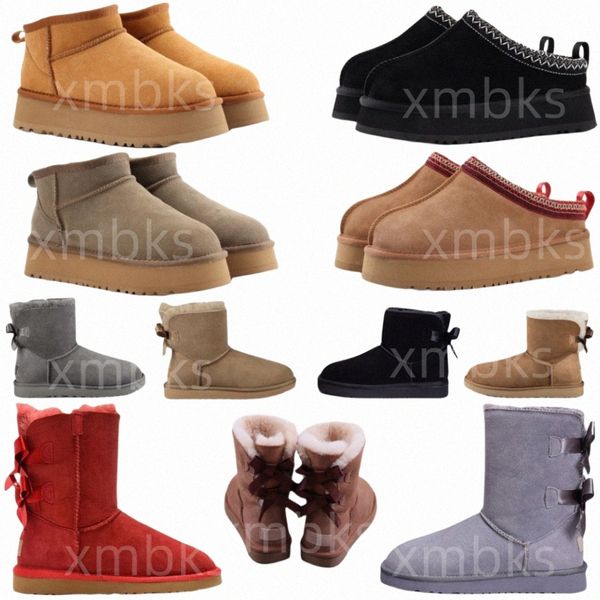 

australia women tasman ugglies boots ultra mini platform australie boot fur tazz slippers shearling slipper suede wool winter australiaof9q#, Black