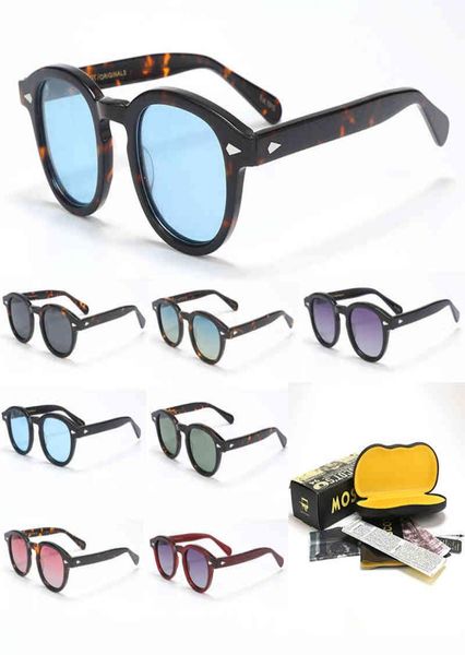 

johnny depp lemtosh polarized sunglasses men uv400 retro acetate frame sun glasses brand designer for male eyewear k788007178, White;black
