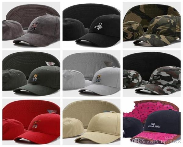 

sons berlin scorpion bear the munchies lack of angle camo baseball caps visor 6 panel men women fashion strapback snapbac9881471, Blue;gray