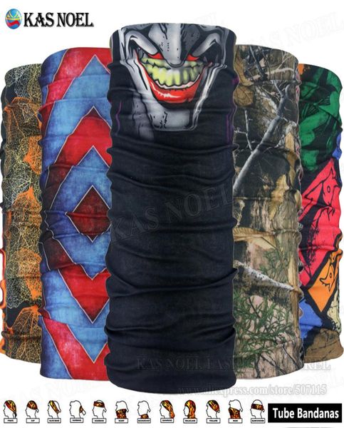 

multifunctional skull face bandana woodland camo headwear versatile sports seamless headband headwrap face mask for camping runnin5478381, Blue;gray