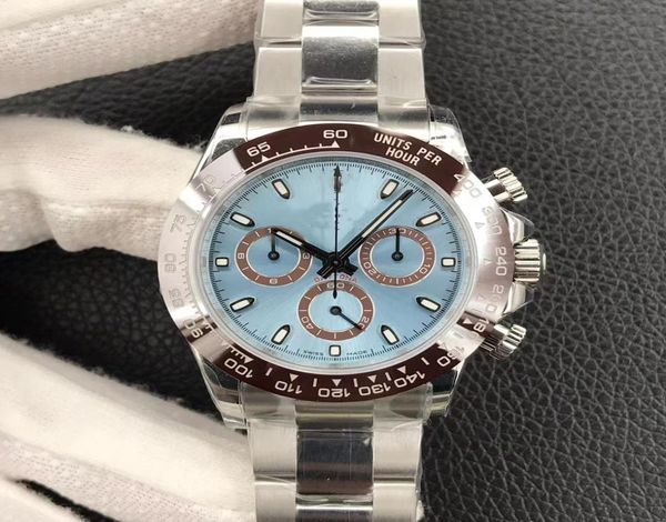 

classic stylish sport multifunction watch diameter 40mm thick 128mm v3 version with 7750 movement timing mechanical sapphire cry9736114, Slivery;golden