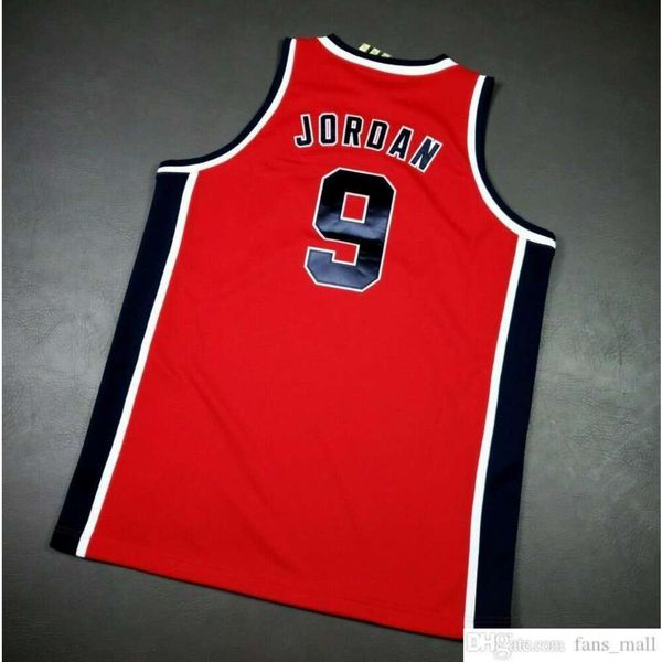 

custom basketball jersey men youth women vintage retro 9 michael 1984 usa high school size s-5xl custom any name or number, Black